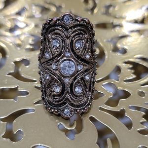Antiqued Statement Ring- Size 6